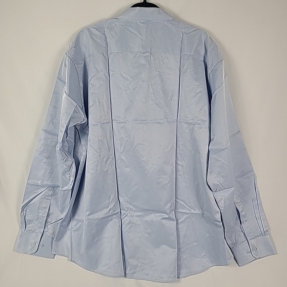 NEW Flex Men's Luxury Collection Designed in Italy Long Sleeve Blue Shirt 3XL - Picture 7 of 9